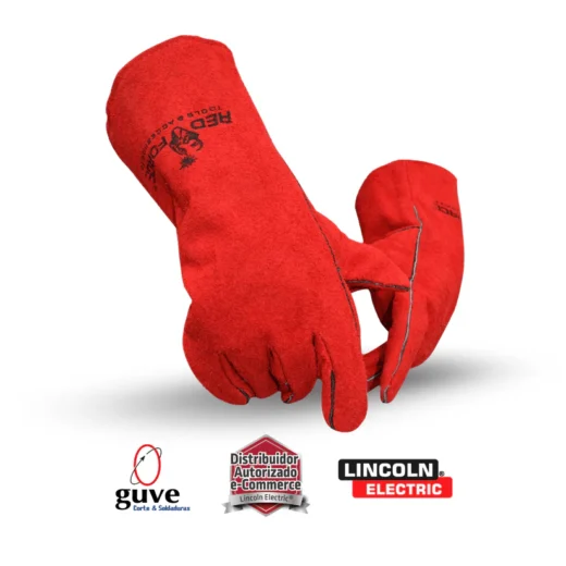GUANTE PARA SOLDADOR LINCOLN ROJO 14"